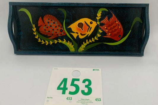 453 - Decorative Tray with Flower Design