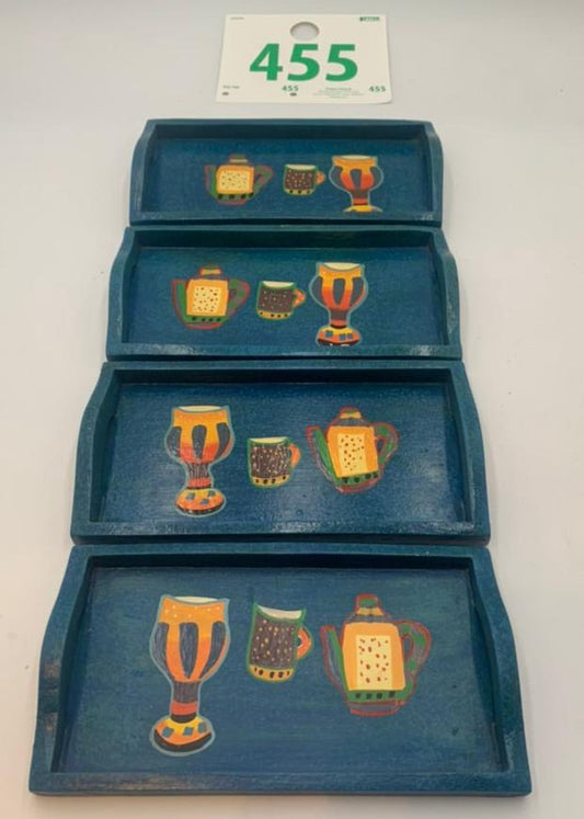 455 - Set of 4 Decorative Trays