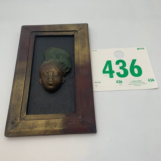 436 - Framed Clay Face