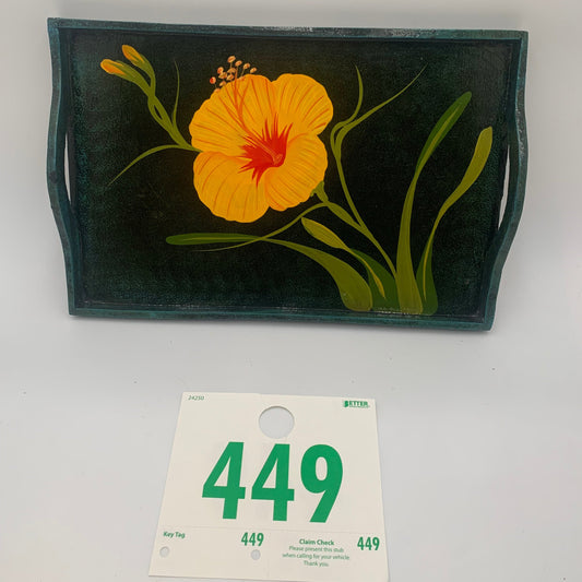 449 - Decorative Tray with Flower Design