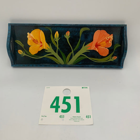 451 - Decorative Tray with Flower Design