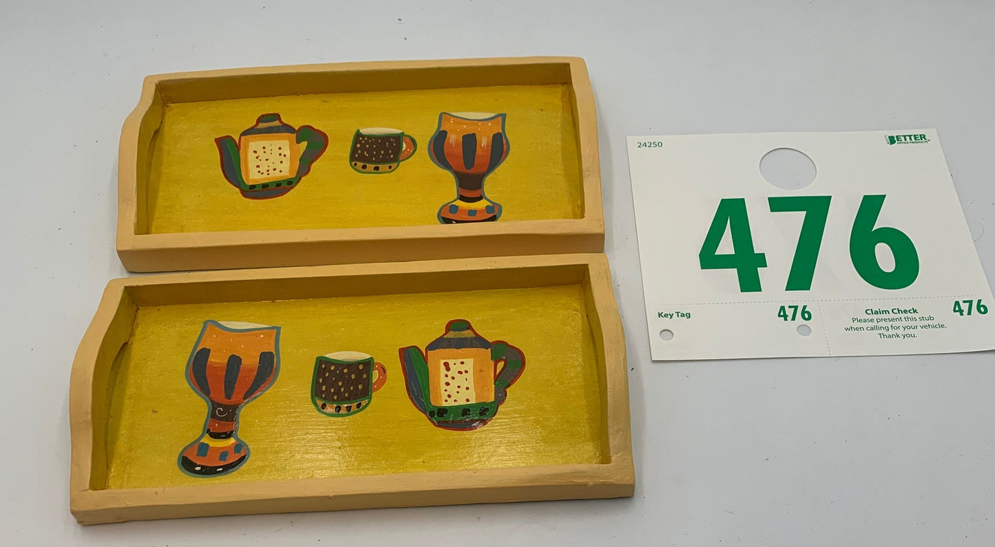 476 - Set of 2 Small Decorative Trays