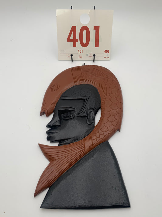 401 - Wooden Wall Plaque of Fisherman