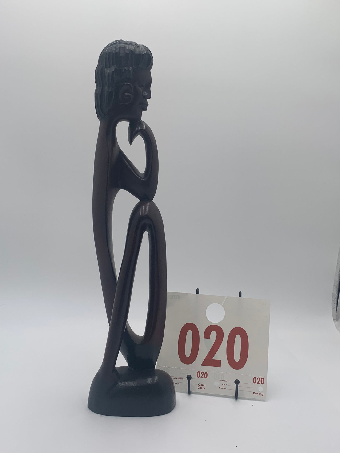 020 - Wooden Statue of Thinking Man