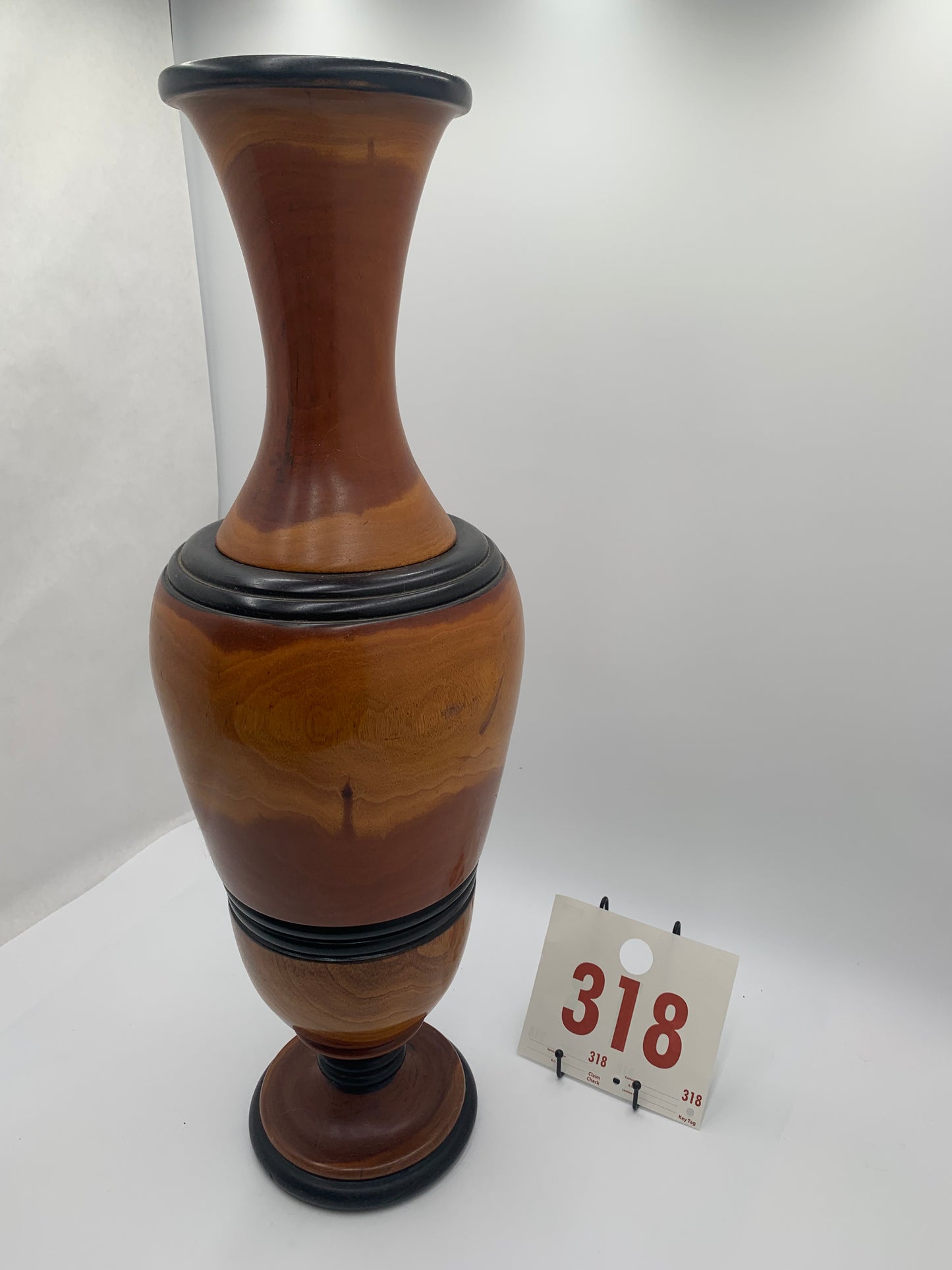 318 - Tall Wooden Vase