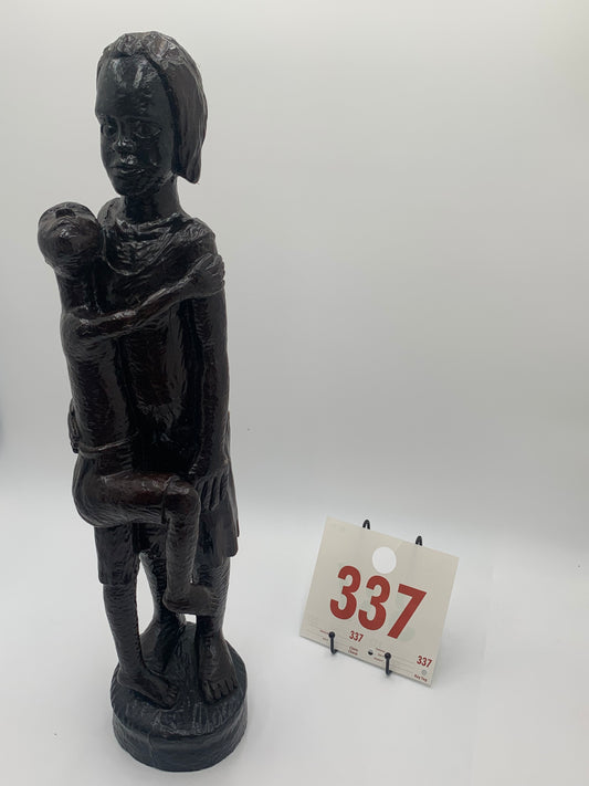 337 - Wooden Statue of Mother And Child