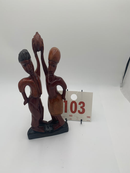 103 - Wooden Statue of Couple