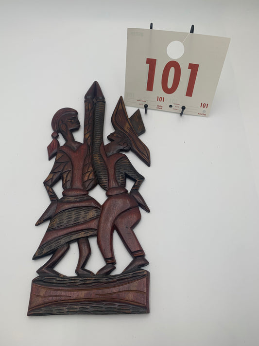 101 - Wooden Wall Plaque of Couple