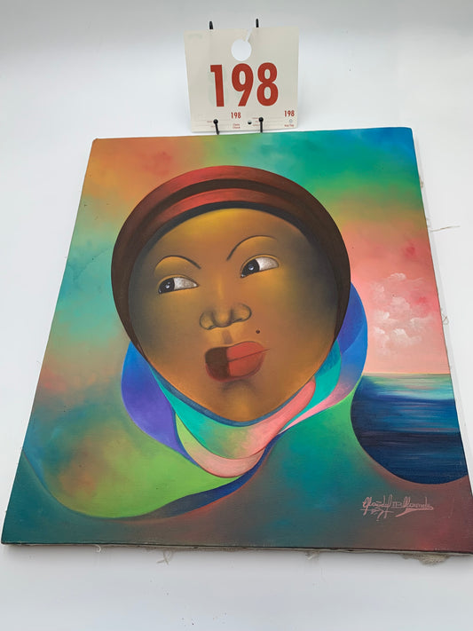 198 - Acrylic Canvas Painting of a Woman