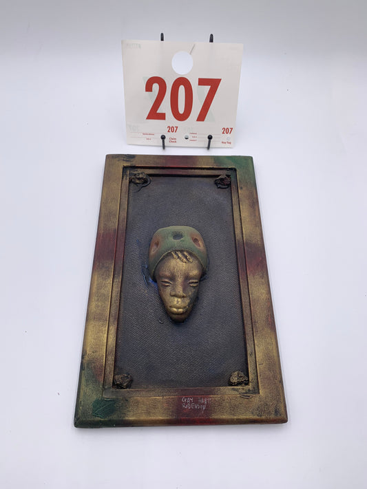 207 - Framed Clay Mask