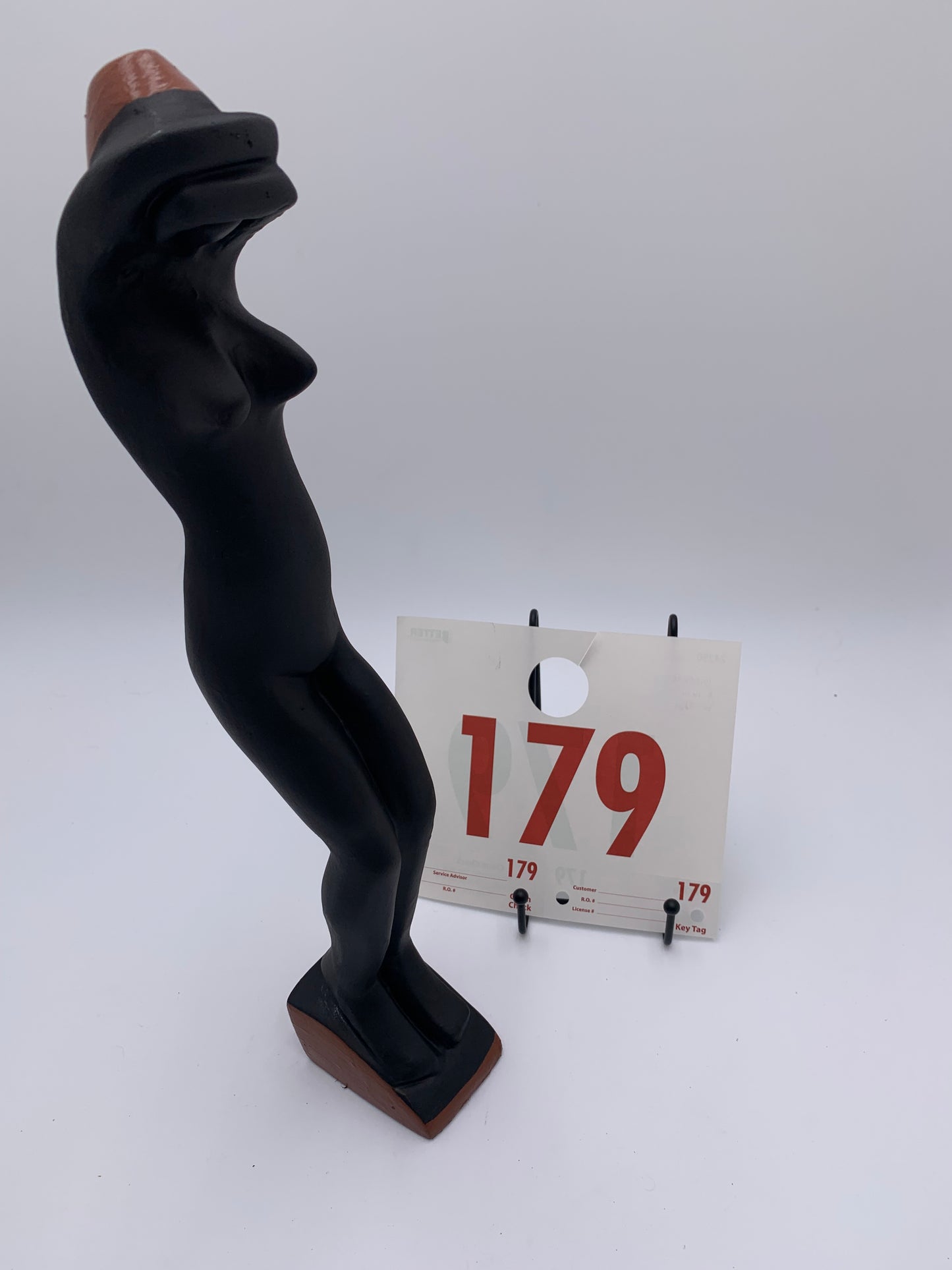 179 - Wooden Statue of Shy Naked Lady