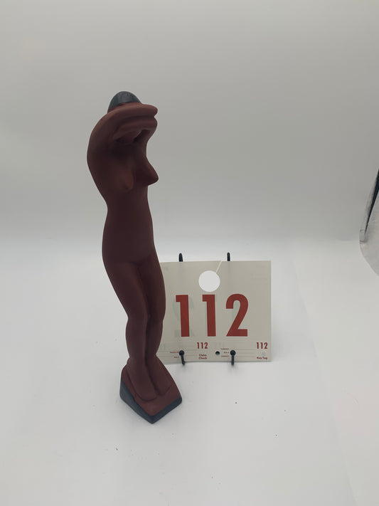 112 - Wooden Statue of Shy Naked Lady