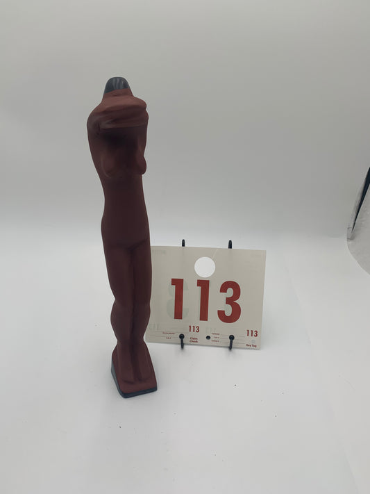 113 - Wooden Statue of Shy Naked Lady