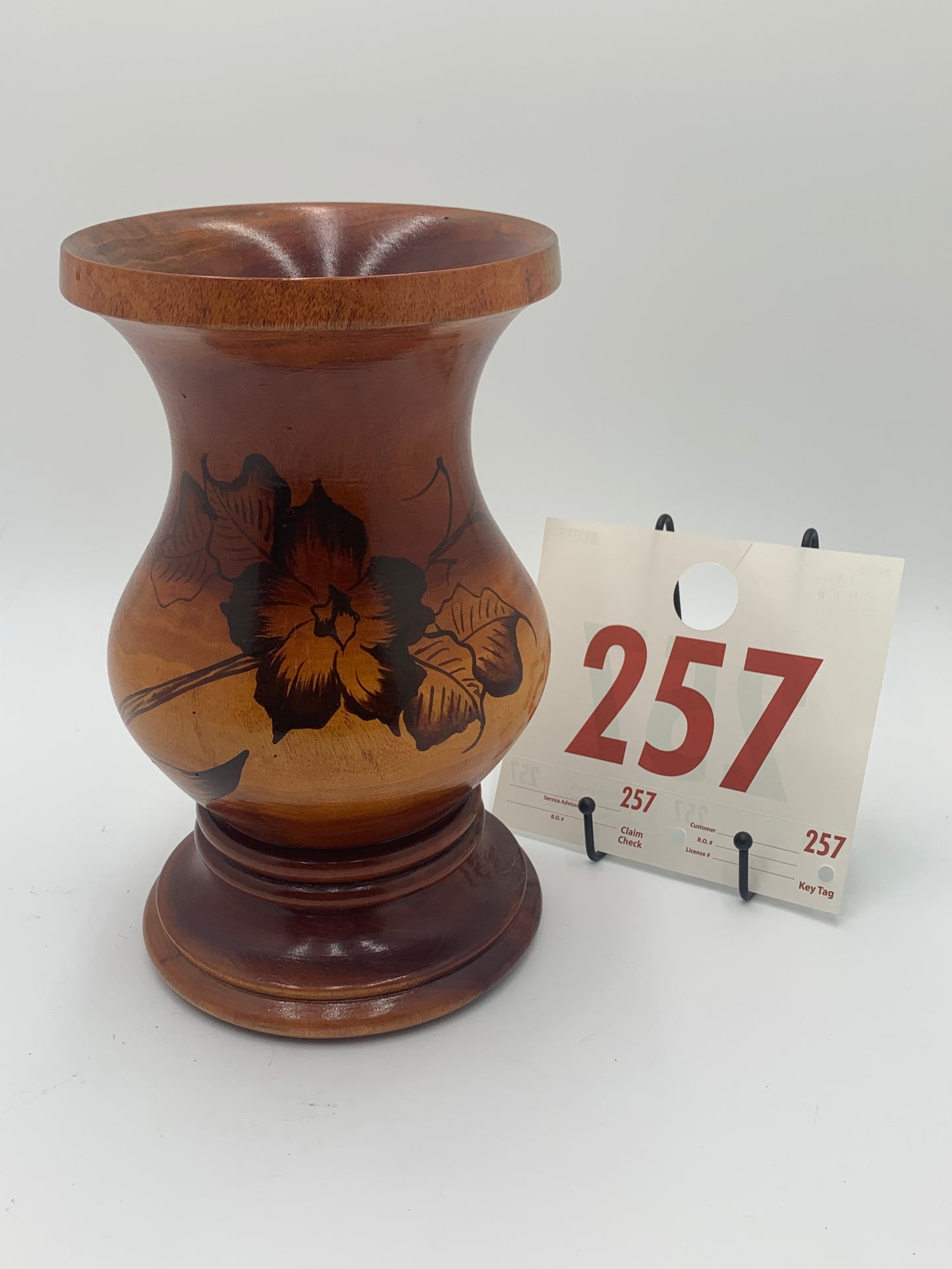 257 - Wooden Vase