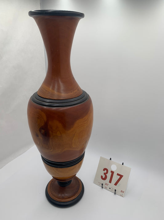 317 - Tall Wooden Vase