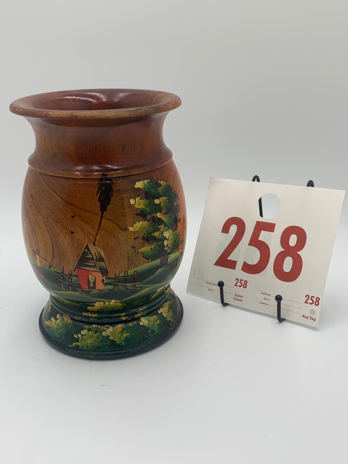 258 - Wooden Vase