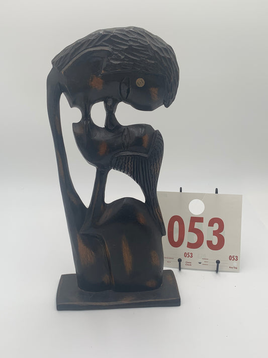 053 - Wooden Statue of Kissing Couple