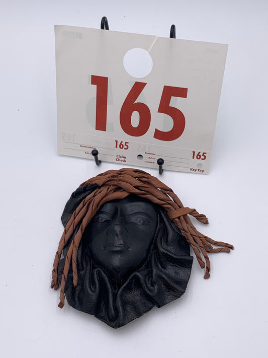 165 - Leather Mask With Braids