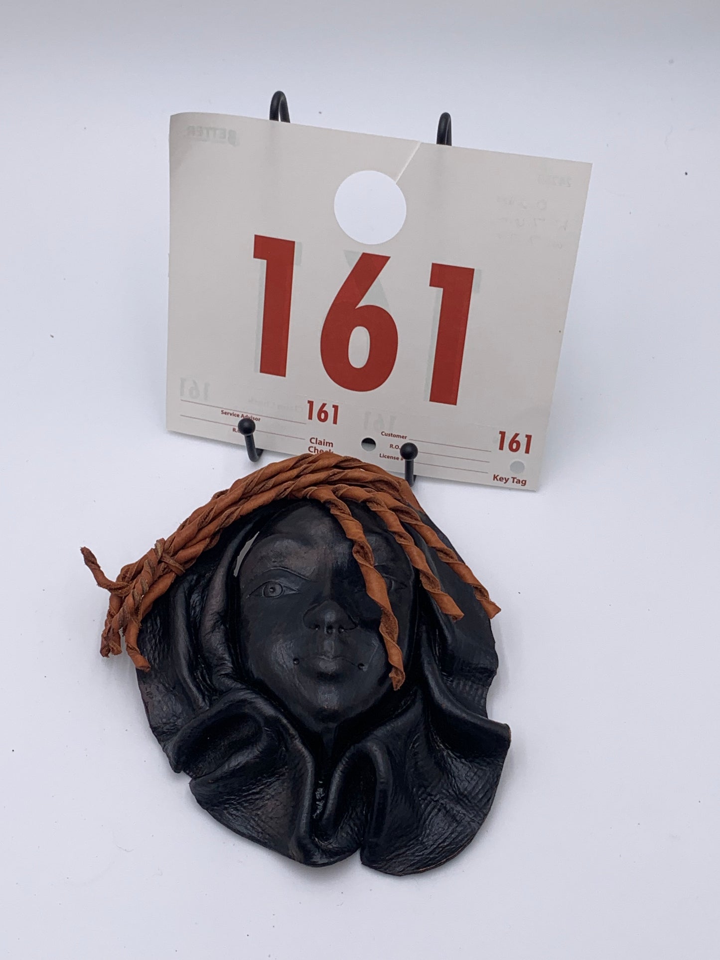 161 - Leather Mask With Braids