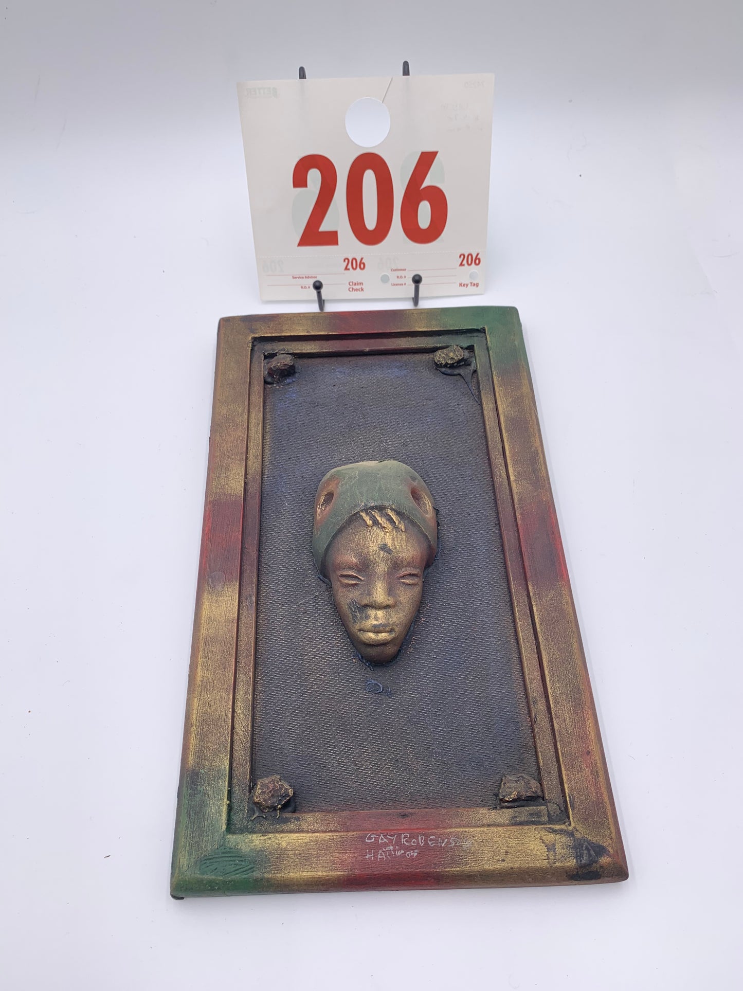 206 - Framed Clay Mask