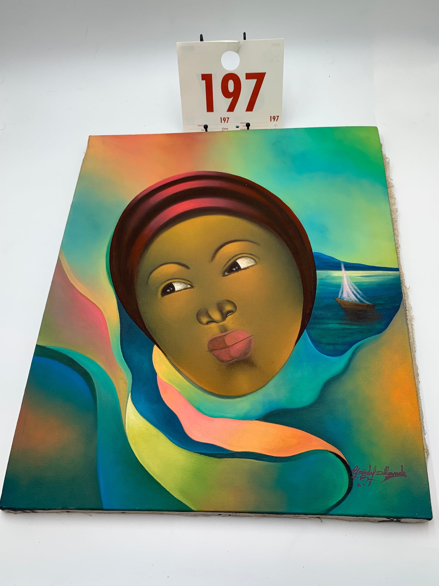 197 - Acrylic Canvas Painting of a Woman