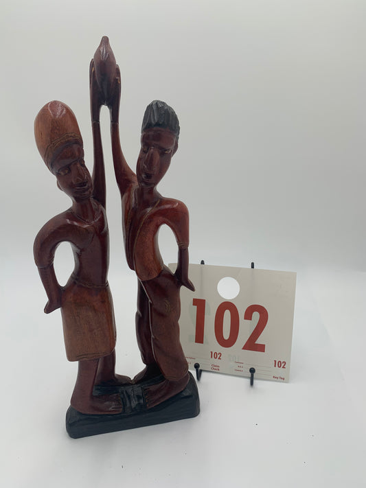 102 - Wooden Statue of Couple